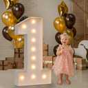 imprsv Marquee Numbers, 3FT Light Up Numbers for 1st Birthday Party Decorations, Mosaic Numbers for Balloons, Large Cardboard Numbers, Number One Balloon Frame, Number Blocks Birthday Party