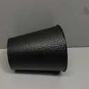 Wastebasket for Bedroom, Bathroom, Trash Can 6 Liters, Black, Stainless Steel