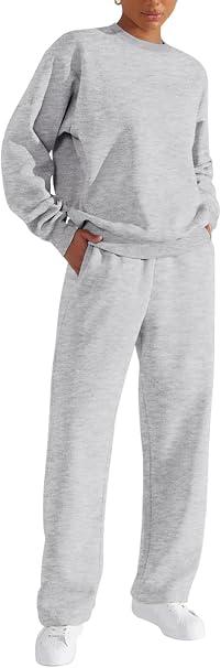 REORIA Women Warm Cotton Long Sleeve Thick Round Neck, L