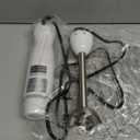 Bonsenkitchen Hand Blender, Immersion Blender with 2 Mixing Speed, Electric Portable Handheld Stick Mixer with Stainless Steel Blades for Soup, Smoothie, Puree, Baby Food, White