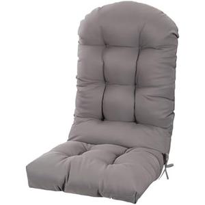 LYLNBYWK Adirondack Chair Cushion, High Back Patio Chair Cushions 48 x 19.7 x 4.7 Inch, Indoor/Outdoor Thickened Rocking Chair Cushion, Fade-Resistant & Waterproof (Grey, Set of 1)