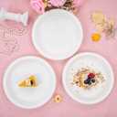 WELLIFE White Plastic Plates 9 Inch -150 Count for Party, Disposable Plastic Party Plates for Wedding Dinner Birthday Engagement