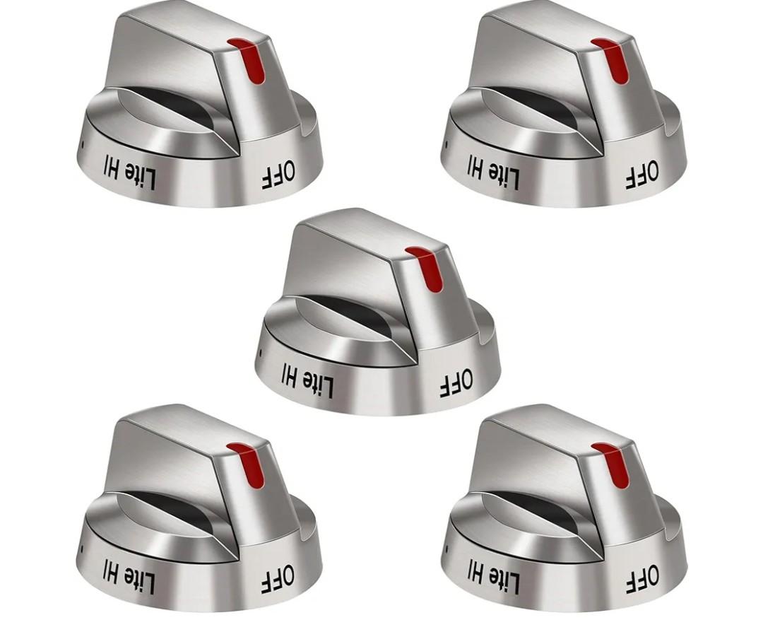 DG64-00473A Burner Control Dial Knob Range Oven Replacement Compatible with Samsung Gas Stove Knob NX58H5600SS NX58F5700WS NX58H5650WS NX58J7750SS NX58M6850SS (5pcs)