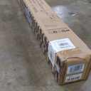 JONATHAN Y Half Umbrella UMB1201D Beverly 9 ft. Designer Classic Scalloped Fringe Market Patio with Crank, Push Button Tilt and UV Protection in Cream/White