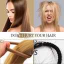 Nylon Brown Hair Ties - No Damage,Strong Soft Cotton Hair Bands Accessories for Thick Hair 100PCS Ponytail Holders for Women Girls