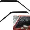 Lightronic Extra Durable Outside-Mount Auto Vent Window Visor, Fits 1980-1996 Ford Bronco & Ford F-150, F-250, F-350; 1997 F-250 HD, Regular Cab/SuperCab/SuperCrew, UV-Protect Rain Guard, Smoke, 2-Pcs