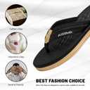 Mens Beach Flip Flops Orthotic Summer Thong Sandals Comfort Rubber Soles with Soft Cushion 11.5