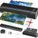 13 Inch Laminator Machine with 30 Laminating Sheets, A3 11-in-1 Hot & Cold Thermal Laminator for Teachers, 60S Fast Warm-Up, 450mm/min, Never-Jam Design Laminate Machine for Home, Office, School