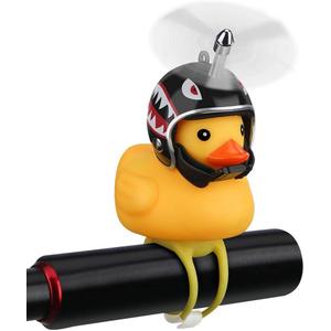 NEKRASH Duck Bike Bell, Rubber Duck Bicycle Accessories with LED Light, Cute Propeller Handlebar Bicycle Horns for Kids Toddler Children Adults Sport Outdoor