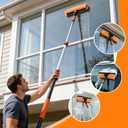 26FT Window Washing Kit, Squeegee with Telescopic Extension Pole, 5-20FT