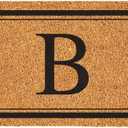 Evergreen Monogram Extra Large Coir Doormat, 60x24 Inches Front Door Mat, Outdoor Indoor Entrance Rug, Welcome Mat for Double Doors Porch Patio, Housewarming Gift, Letter B