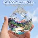 4 x Dragonfly Stained Glass Ornament - Christmas Tree Decor, Gift Exchange Idea