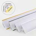 6 Pack 3.2ft LED Channel Aluminum Crown Moulding LED Diffuser Track for Ceiling Indirect Lighting, Top Corner Aluminum Strip for Ceiling Lighting Cornice Coving Decor (White)