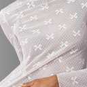 Women Lace Mesh Bow Top Long Sleeve Mock Neck See Through Shirt Polka Dot Embroidered Sheer Layering Tops (White, XL)