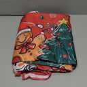 Horaldaily Christmas Tablecloth 60x104 Inch Rectangular, Gingerbread Man Tree Snowman Red Washable Table Cover for Party Picnic Dinner Decor