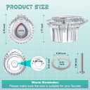 Enhon Shower Handle Replacement Compatible with Moen 96797 Chateau Tub and Showers Faucet, Shower Knob Replacement Kit Compatible with Moen 1225 Cartridge, Include Screws, Chrome Knob Insert (1 Pack)