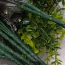 Fake Plants Flowers Outdoor Artificial Shrubs - 16 Bundles UV Resistant No Fade Faux Plastic Greenery Home Garden Porch Patio Decoration Office Indoor (Green)