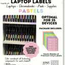 Classroom Color Coded Chromebook Laptop Labels for Student Classroom Devices (Pastel Colors, Qty for 35 Devices)