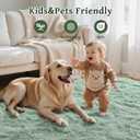 5x7 Rug Sage Green Area Rugs for Living Room,Plush Soft Grass Fluffy Nursery Bedroom Carpet for Kids Teens Home Decor Aesthetic