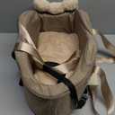 Dog Car Seat for Small Dog Center Console Seat Pet Booster Seat for Car Puppy Car Seat for Small Dogs(Champagne+Khaki)