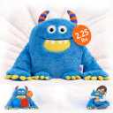 Monsters Stuffed Animal Huggable Plush Toy - Soft Plush Monster - 2.25lb Blue Stuffed Animal Companion