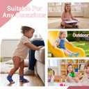 GRPSKCOS Toddler Socks 12 Pairs Non Slip Girls Sock Kids Ankle Socks with Grippers for 1-7 Years Children