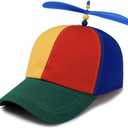 Unisex Baseball Cap, Colorful Adjustable Cute Baseball Helicopter Propeller Hat Snapback Hat for School Girl Boy