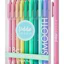 Loddie Doddie Retractable Colored Gel Pens - 18-Pack, 0.7 mm, Coastal Satin - Smooth-Glide Pens for Journaling - Precision Fine Tip Markers - Vibrant Pastel Color Markers for Bullet Journal Supplies
