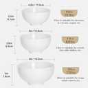 MALACASA 26 Oz Porcelain Soup Bowls Set of 4, White Ceramic Bowls for Kitchen, Cereal Bowl for Oatmeal, Fruit, Salad, Ramen and Rice Bowl -Dishwasher & Microwave Safe Bowls