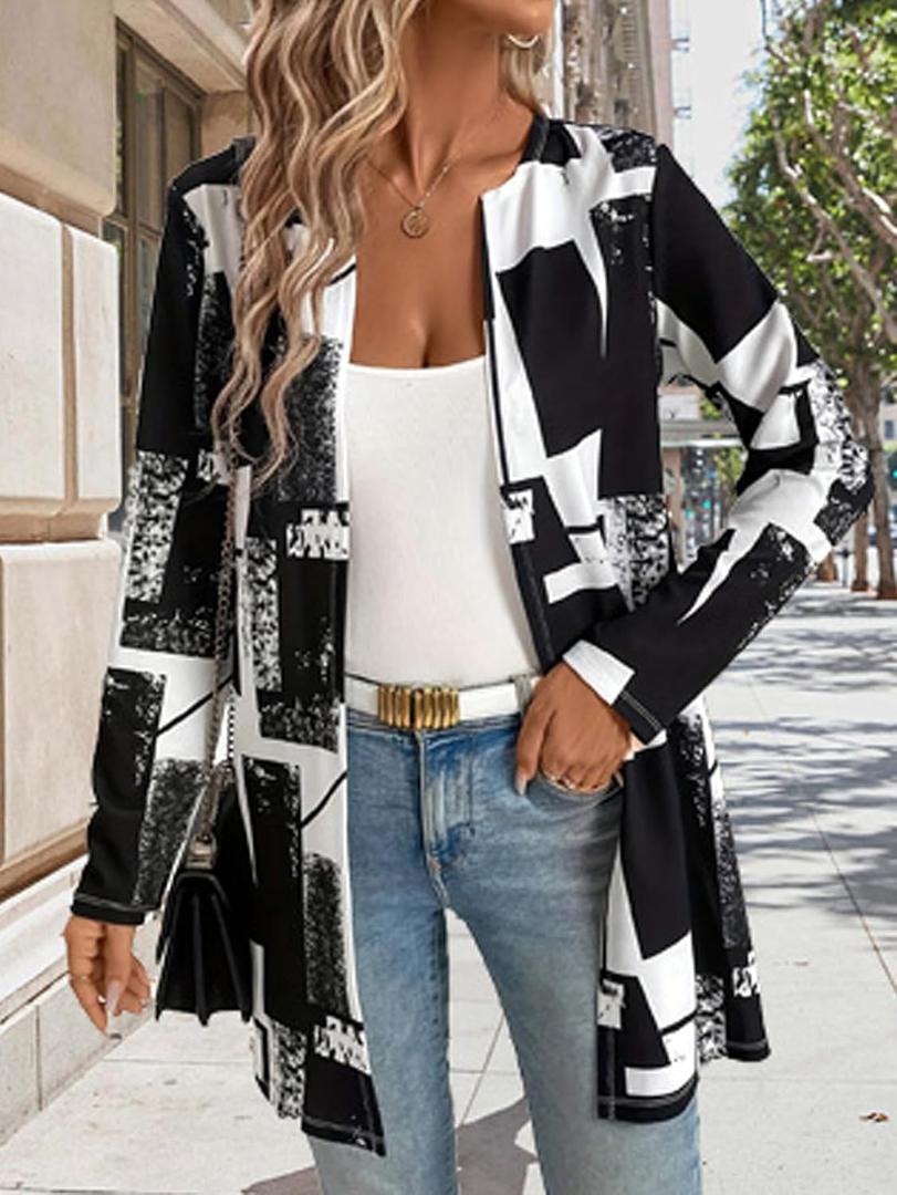 Women Loose Casual Long Sleeved Open Front Breathable Cardigans For Women Trendy, Size XL 