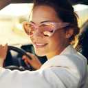 Meeloog Women Polarized Sunglasses Covers for Glasses, Wrap Around Cat Eye Sun Glasses Fit Go Over Shades for Driving MST6409