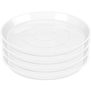 4 Pack Clear Plant Saucer 4 6 8 10 12 14 16 18 20 22 Inch Plant Trays for Pots, Plastic Extra Large Planter Saucers for Outdoors Indoors, Drip Catcher Water Tray for Plants (6 Inch)