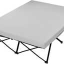 CYMULA Camping Cot Mattress 2in Memory Foam Sleeping Pad,Soft Warm Non-Slip Camping Mattress Topper with Retaining for Adults,Portable Roll up Pad for Travelonly Mattress (QUEEN(60*80*2), Grey)