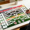 World Cup Schedule Poster&Final Round 48-Team Collection Showcase 2026,2-in-1 Double-Sided Functional Poster Football Merchandise Decorations,Soccer Match Decor Wall Chart,Soccer Fans Gifts