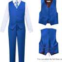 Boys Suits Slim Fit Toddler Tuxedo Suit Set for Teen Boys Communion Dress Clothes Kids Wedding Ring Bearer Outfit (M)
