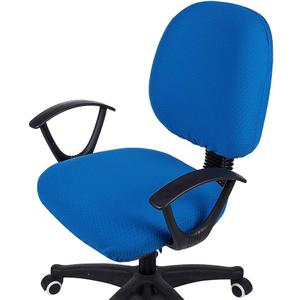 Smiry Stretch Jacquard Office Computer Chair Covers, Removable Washable Universal Desk Rotating Chair Slipcovers Protector, Seat + Backrest Cover, Ocean Blue