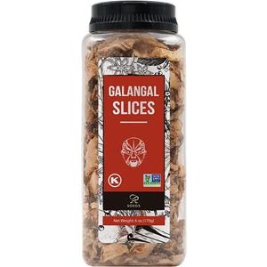 Soeos Galangal Slices 6 Ounces, Non-GMO Verified, Kosher, Great Galangal - Alpinia Galanga, Perfect for Tom Yum and Tom Kha Soups, Authentic Product of Vietnam, Sliced Dried Galangal Root, 6oz. 2 Pack