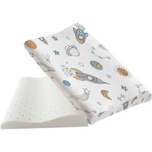 Kids Pillow Toddler Youth 2 Year old3 Bed for Neck Small Pillows for Pillows for Sleeping Bedroom Memory Foam (Aged 8 to 16(23.6''x13.8''x2.7-3.5'')