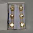 PChero Window Candles with Remote Timer, 6 Packs 7.9" Battery Operated Flameless LED Taper Candles Lights with Removable Gold Candle Holders, Ideal for Thanksgiving Table Christmas Fall Home Decor