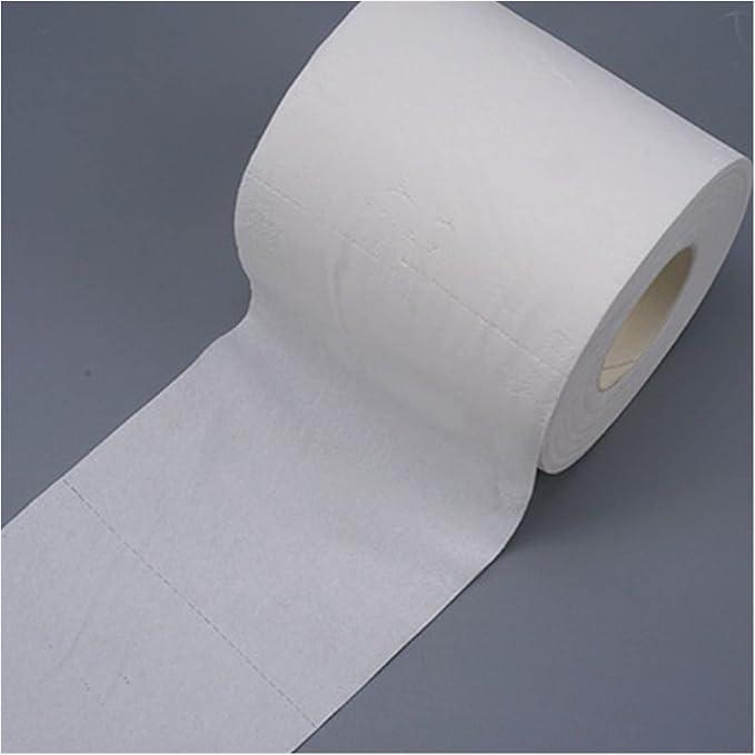 10 Rolls Family Toilet Paper Ultra Soft Pulp 3-Layers Thickened Toughness Strength Gentle Soft Bath Tissue (Color : White)