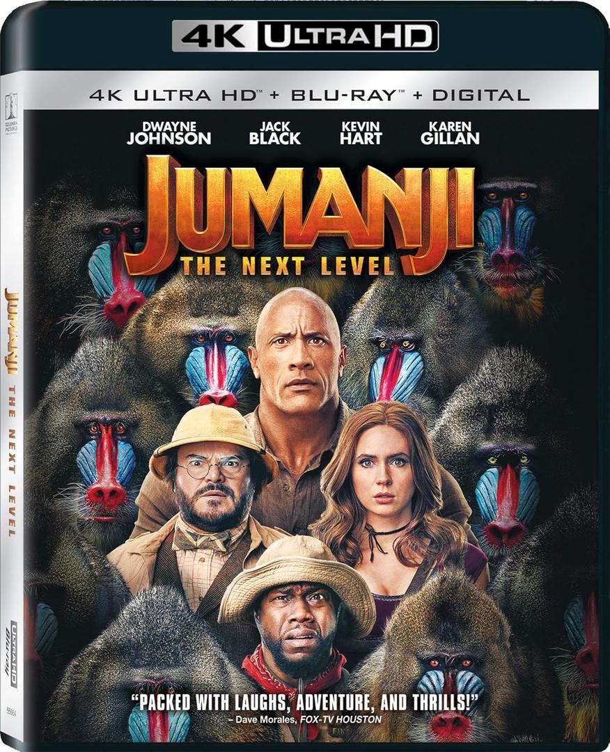 Jumanji: The Next Level [4K Ultra HD + Blu-ray + Digital] [4K UHD], Format: Blu-ray