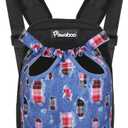 Pawaboo Pet Carrier Backpack, Adjustable Pet Front Cat Dog Carrier Backpack Travel Bag, Legs Out, Easy-Fit for Traveling Hiking Camping for  Medium Dogs Cats Puppies, Medium, Denim Blue