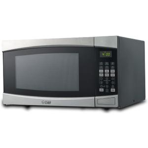 COMMERCIAL CHEF 1.6 Cubic Foot Microwave with 10 Power Levels, Small Microwave with Push Button, 1000 Watt Microwave with Digital Control Panels, Countertop Microwave with Timer, Stainless Steel