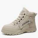 Snow Boots Womens Warm Fur Lined Winter Boot Comfortable Ankle Booties Outdoor Anti Slip Shoes Waterproof Short Boots, 39