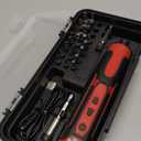 3.6V Cordless Impact Screwdriver Gun, 1.5Ah Lithium Battery, 1/4" Chuck, 3-10 N.m Torque, 300RPM, Includes Magnetic Bits & Case  Electrician Tools Set (Red)