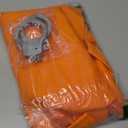 Prisoner Costume Orange Prison Inmate Costume Criminal Jail Outfit Halloween Cosplay Prison Suit for Men, M