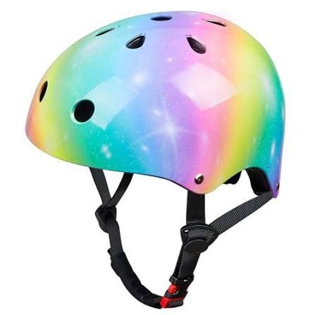 Toddler Helmet, Bienbee Kids Bike Helmet Skateboard Helmets for Bicycle Balance Bike Scooter for Girls Boys Kids Age 3-5-8-14 Years, Small Rainbow