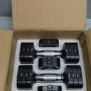 15LB 20LB 40LB 50LB Adjustable Dumbbell Set Free Weights Dumbbells Set for Women Men Hand Weights Sets Adjust Dumbbell Weight Sets for Home Gym Exercise Workout Strength Training Equipments (Black)