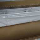 AIRLAJYID Cordless Vinyl Mini L Blinds 42" W x 72" H, 1" Slat White Horizontal Windows L Blind for Door, Shades, Camper, Light Filtering, Interiors, Arrive 1/2 Inch Narrower Indoor