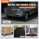VEVOR Diamond-Plate Rubber Flooring Roll, 3 mm x 4 ft x 10 ft Garage Floor Mat, SBR, Easy to Clean, Diamond Plate Rubber Mat for Under Cars, Garage Industry Gym, Black